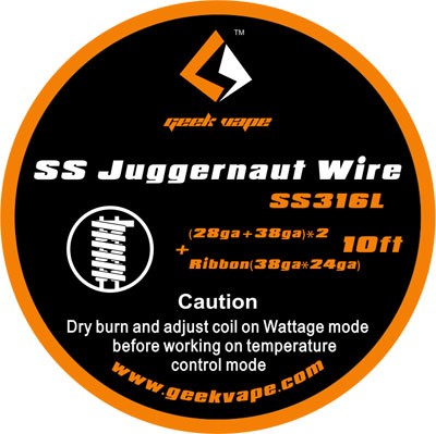 Geekvape - SS316 Juggernaut Draht 3m Edelstahl ZS04