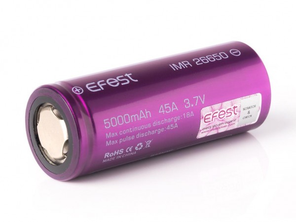 Efest Purple IMR26650 mit 5000mAh