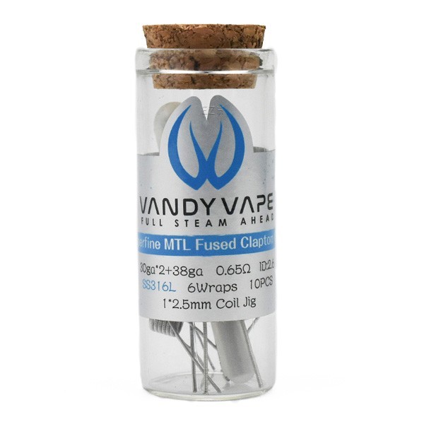 Vandy Vape - Prebuilt SS316L Superfine MTL Fused Clapton Coil 0,65 Ohm P5