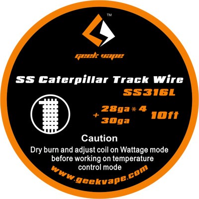 Geekvape - SS316 Caterpillar Track Draht 3m Edelstahl ZS06