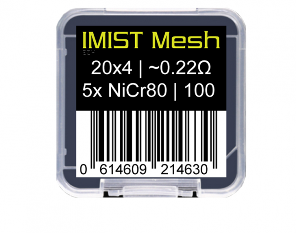 Imist - 5x Prebuilt MTL Ni80 Mesh 100 Coil 0,22 Ohm