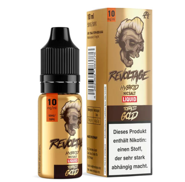 Revoltage - Tobacco Gold 10ml Hybrid Nikotinsalz Liquid