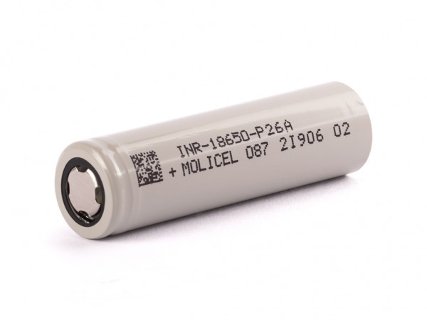 Molicel INR18650-P26A, 2600mAh 35A Li-Ionen-Akku