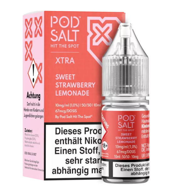 Pod Salt X - Sweet Strawberry Lemonade Nikotinsalz Liquid 10ml