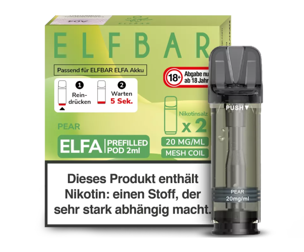 Elfbar - Elfa Pod Pear (2 Stück pro Packung)