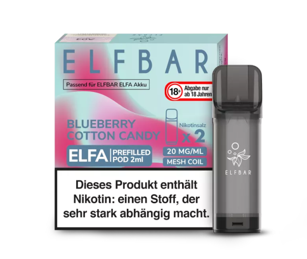 Elfbar - Elfa Pod Blueberry Cotton Candy (2 Stück pro Packung)