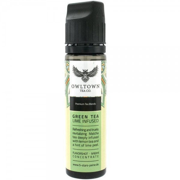 5 Stars Peine - Owltown Tea Co. - Green Tea Lime Infused 9ml Aroma Longfill