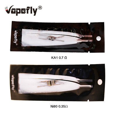 Vapefly - 2x Firebolt Cotton + Prebuild NI80 Fused Clapton Coil 0,35 Ohm