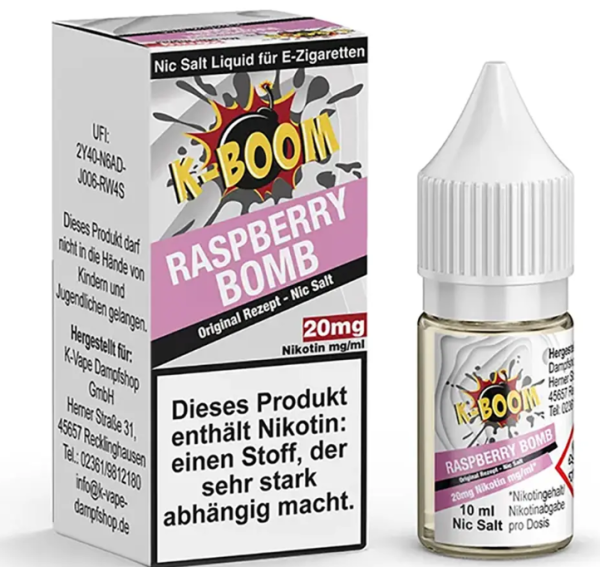 K-Boom - Raspberry Bomb 10ml 20mg Nikotinsalzliquid