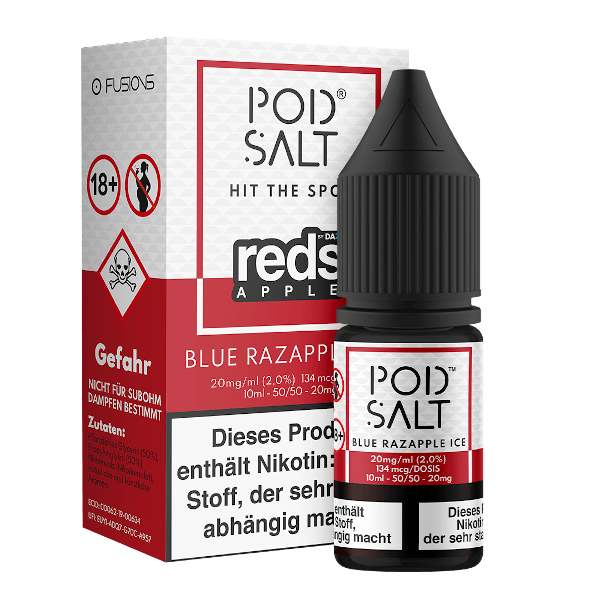 Pod Salt - Reds Apple Blue Razapple Ice 10ml Nikotinsalz Liquid