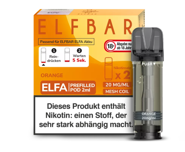 Elfbar - Elfa Pod Orange (2 Stück pro Packung)