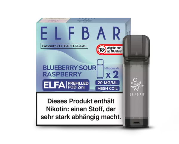 Elfbar - Elfa Pod Blueberry Sour Raspberry (2 Stück pro Packung)