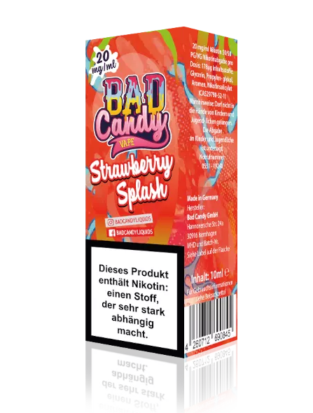 Bad Candy Liquids - Strawberry Splash - Nikotinsalz Liquid