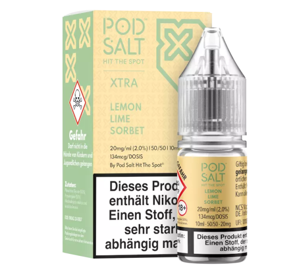 Pod Salt X - Lemon Lime Sorbet Nikotinsalz Liquid 10ml