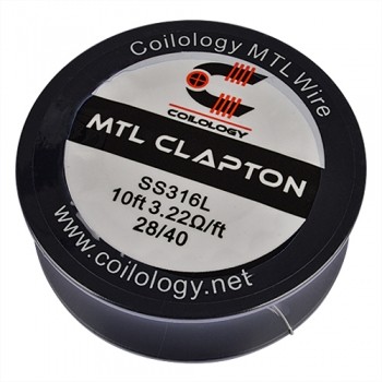 Coilology - MTL Clapton SS316L Spule (10ft) 28/40