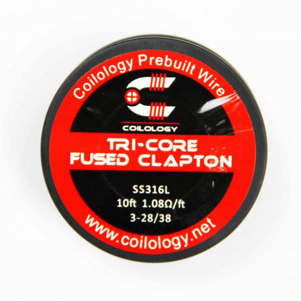 Coilology - Tri-Core Fused Clapton SS316 Spule (10ft)