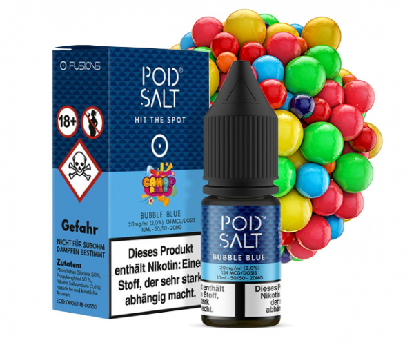 Pod Salt Fusion - Bubble Blue 10ml Nikotinsalz Liquid