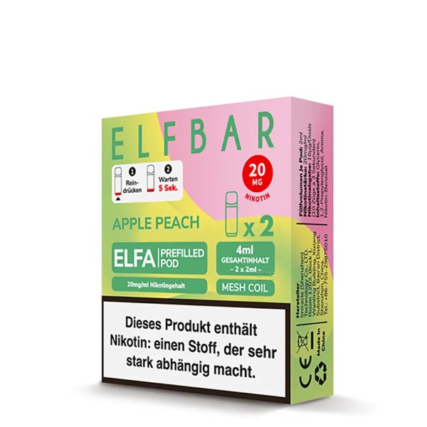 Elfbar - Elfa Pod Apple Peach (2 Stück pro Packung)
