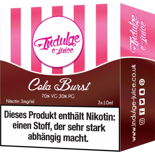 Indulge - Cola Burst 3x10ml Liquid (MHD 7/19)
