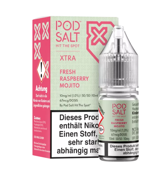 Pod Salt X - Fresh Raspberry Mojito Nikotinsalz Liquid 10ml