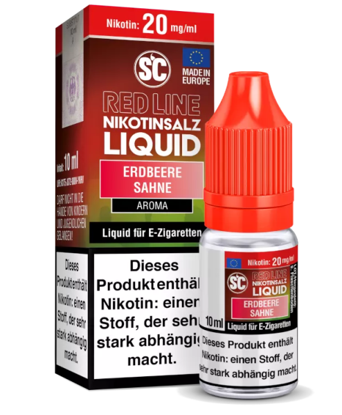 SC - Red Line - Erdbeer Sahne - Nikotinsalz Liquid