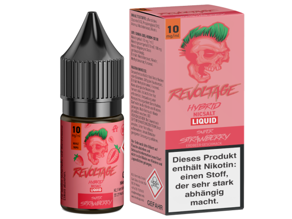 Revoltage - Super Strawberry 10ml Hybrid Nikotinsalz Liquid