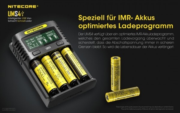 Nitecore UMS4 Ladegerät