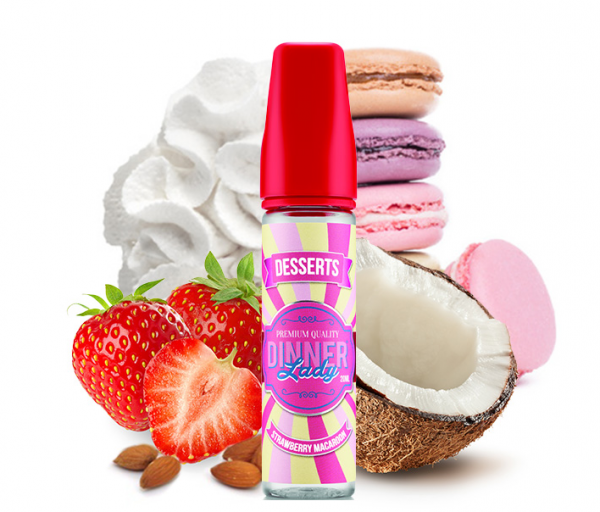 Dinner Lady - Dessert - Strawberry Macarons 20ml Aroma Longfill