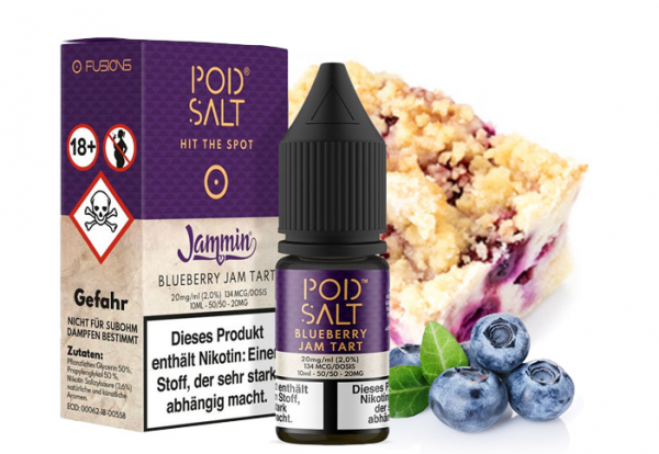 Pod Salt Fusion - Blueberry Jam Tart 10ml Nikotinsalz Liquid