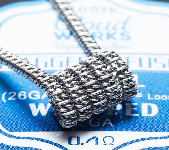 10 x CLOUDWORKS Staggered Fused Coil Kanthal 0.4 Ohm (0.40 + 0.25 mm * 2 + 0.30 mm)