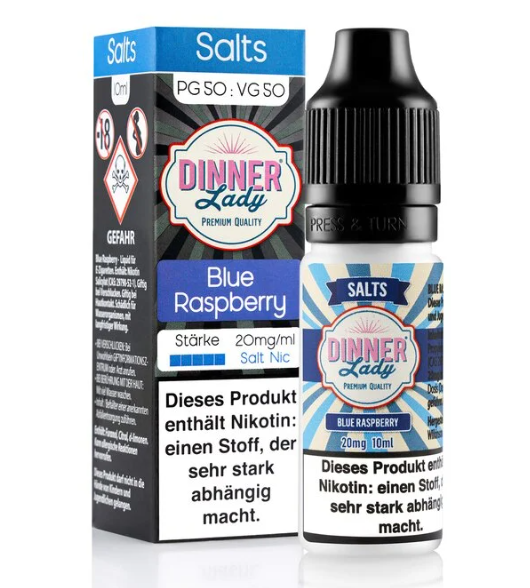 Dinner Lady - Blue Raspberry 10ml Nikotinsalz Liquid 20mg