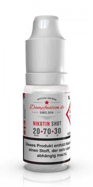 Dampfnation Basis Shot 10x10ml 20mg Nikotin 70VG/30PG