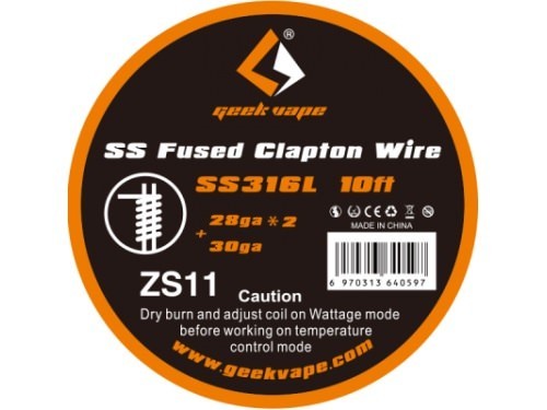 Geekvape - SS316 Fused Clapton Wire 28ga*2+30ga ZS11