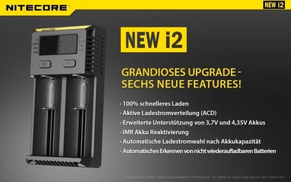 Nitecore NEW i2 - Ladegerät