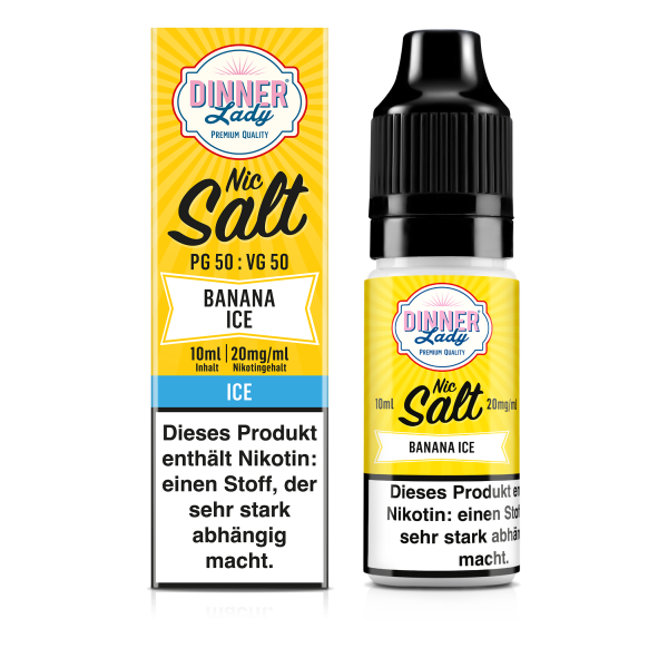 Dinner Lady - Banana Ice 10ml Nikotinsalz Liquid