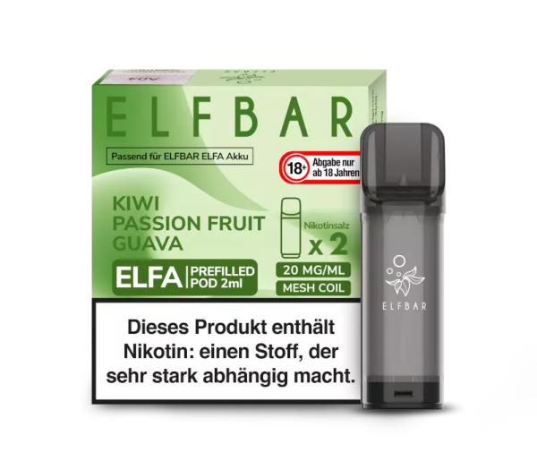 Elfbar - Elfa Pod Kiwi Passion Fruit Guava (2 Stück pro Packung)