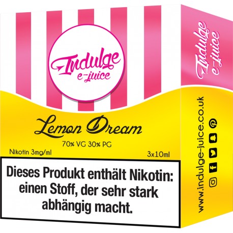 Indulge - Lemon Dream 3x10ml Liquid (MHD 7/19)