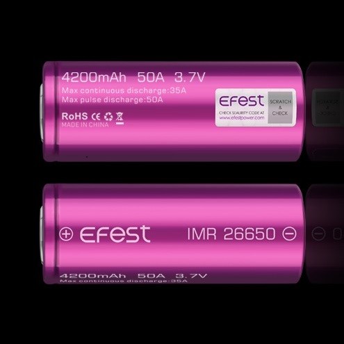 Efest purple Akku IMR 26650 4200mAh