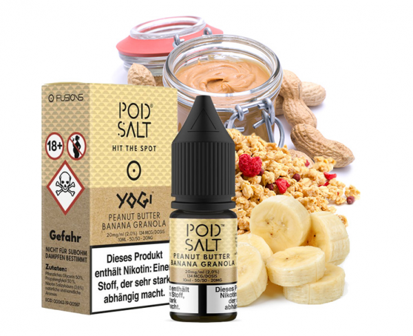 Pod Salt Fusion - Peanut Butter Banana Granola Bar 10ml Nikotinsalz Liquid