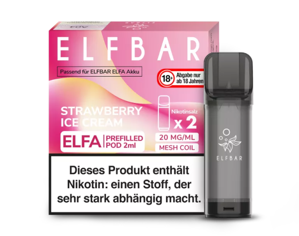 Elfbar - Elfa Pod Strawberry Ice Cream (2 Stück pro Packung)